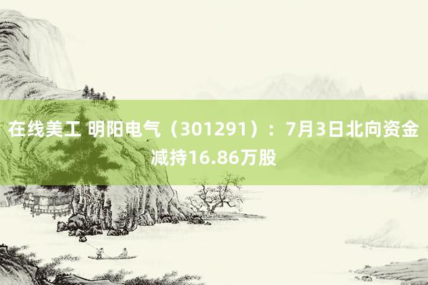 在线美工 明阳电气（301291）：7月3日北向资金减持16.86万股