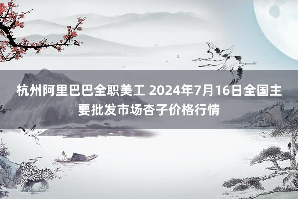 杭州阿里巴巴全职美工 2024年7月16日全国主要批发市场杏子价格行情